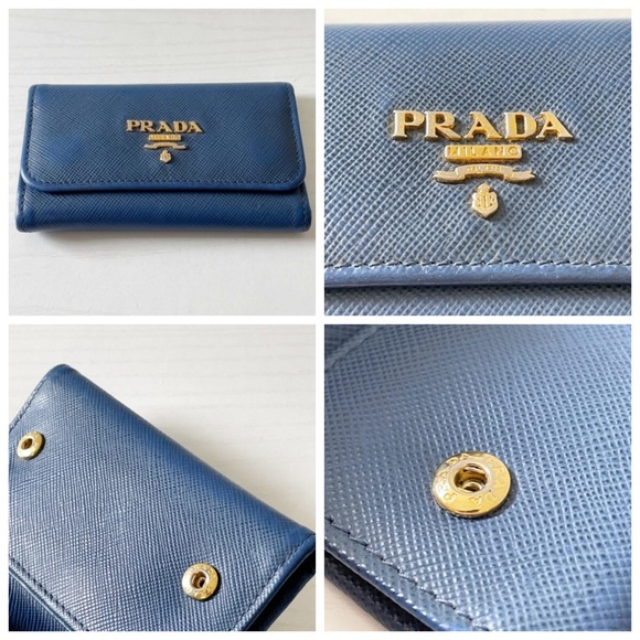 Prada blue saffiano leather key case - Picture 3 of 10